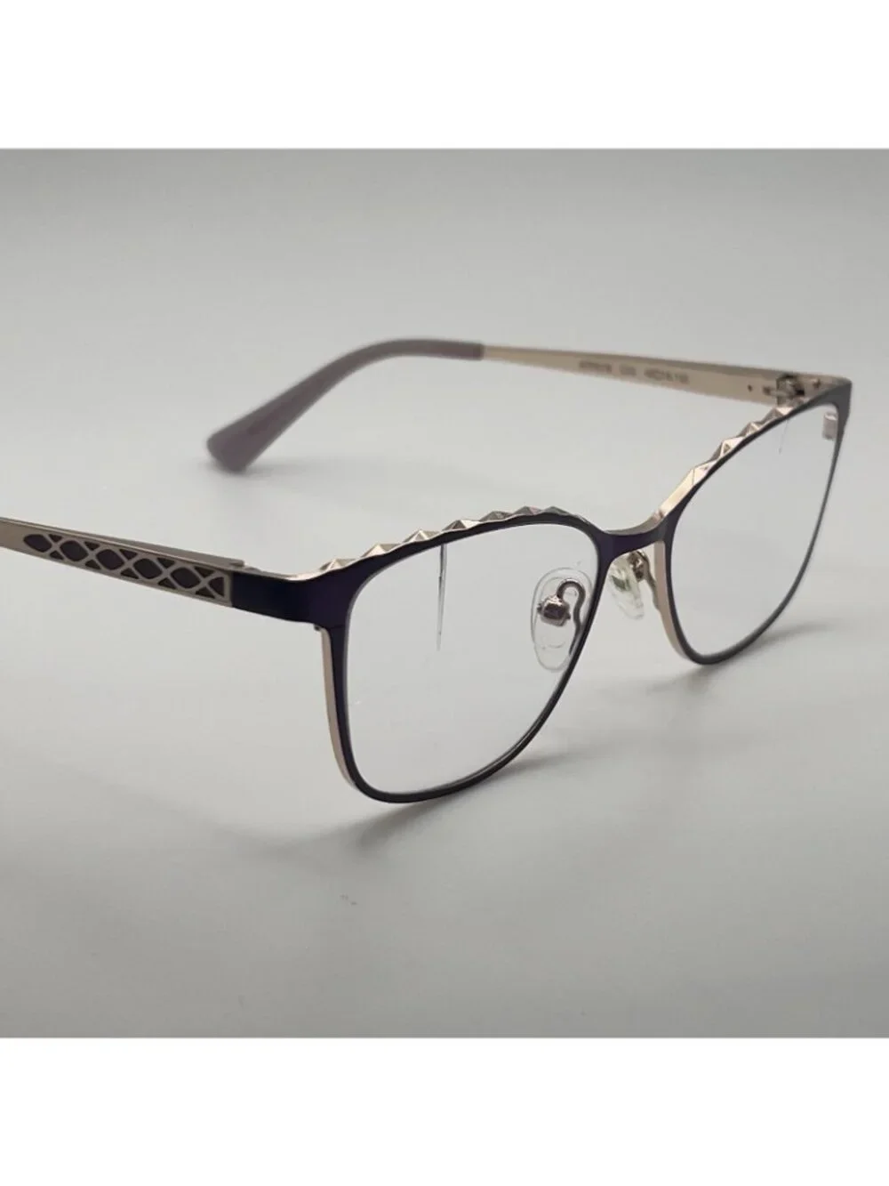 Ann Taylor ATP019 C02 Eyeglass Frames Luxury Petite Metal Purple Gold 48-16-130
